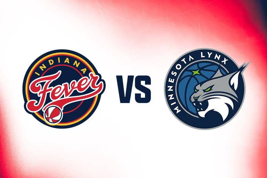 Logos of Minnesota Lynx and Indiana Fever, two WNBA teams facing off in an upcoming match.